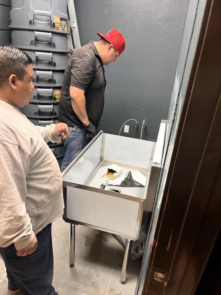Commercial plumbing and sink installation in Waipio